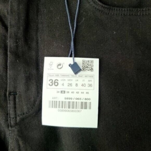 NWT Zara Black Striped Skinny Jeans - Picture 5 of 9